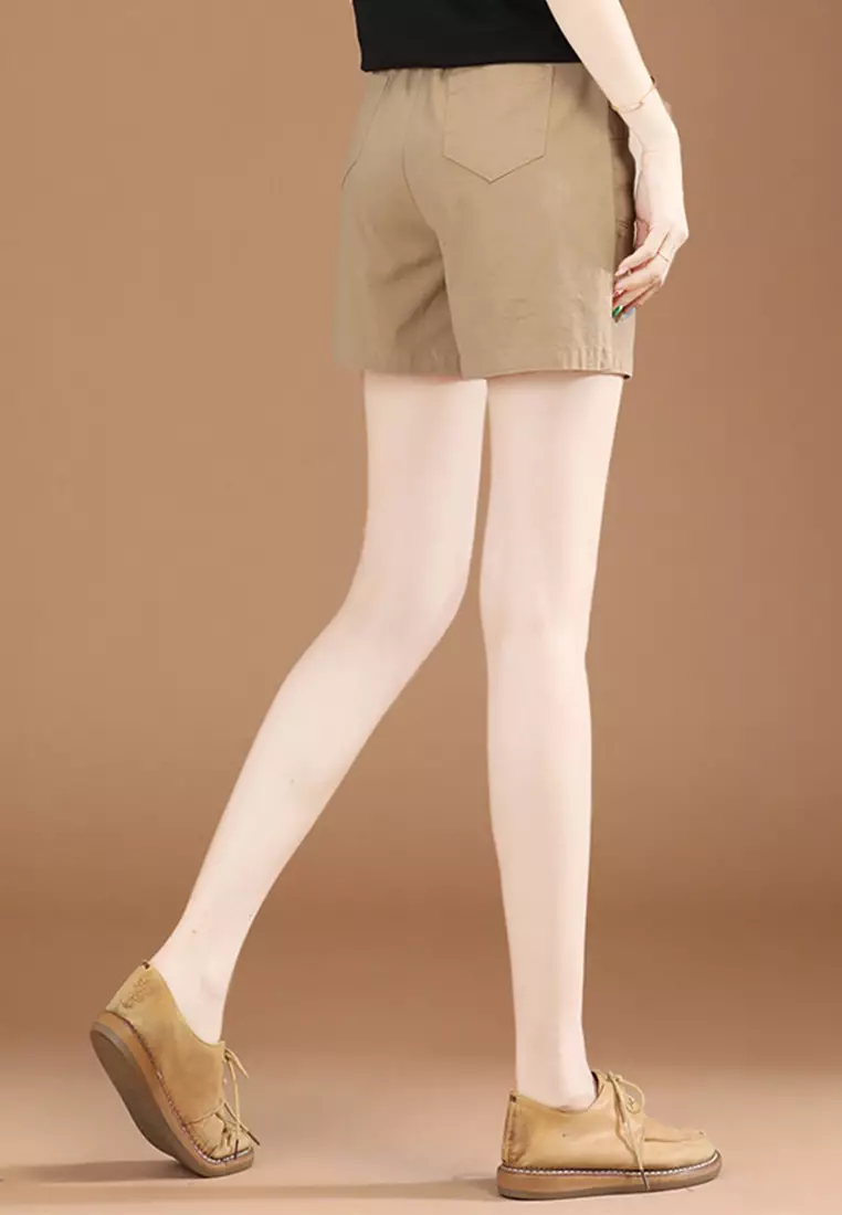 A-IN GIRLS Elastic Waist Casual Shorts