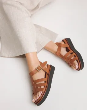 Adelaide Leather Fisherman Chunky Sandals Wide E Fit