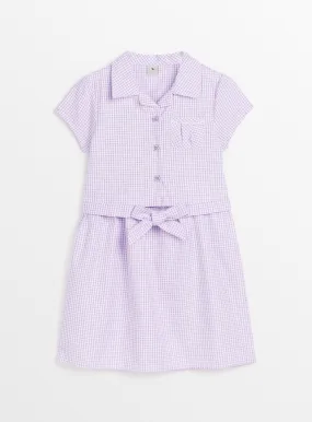 Buy Lilac Gingham School Dress  12 years | School dresses | Tu