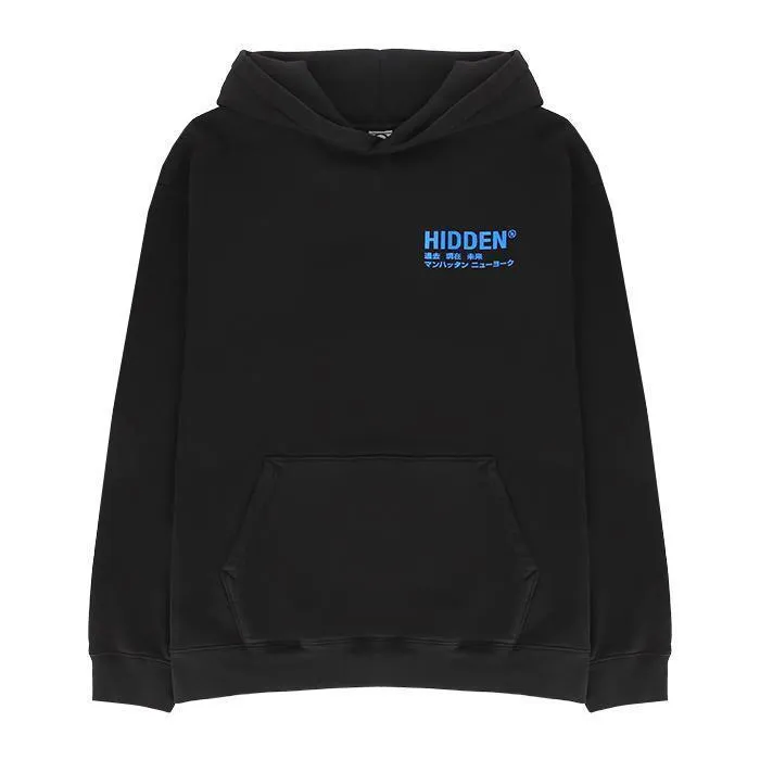 HIDDEN  |Unisex Street Style Plain Cotton Oversized Logo Hoodies