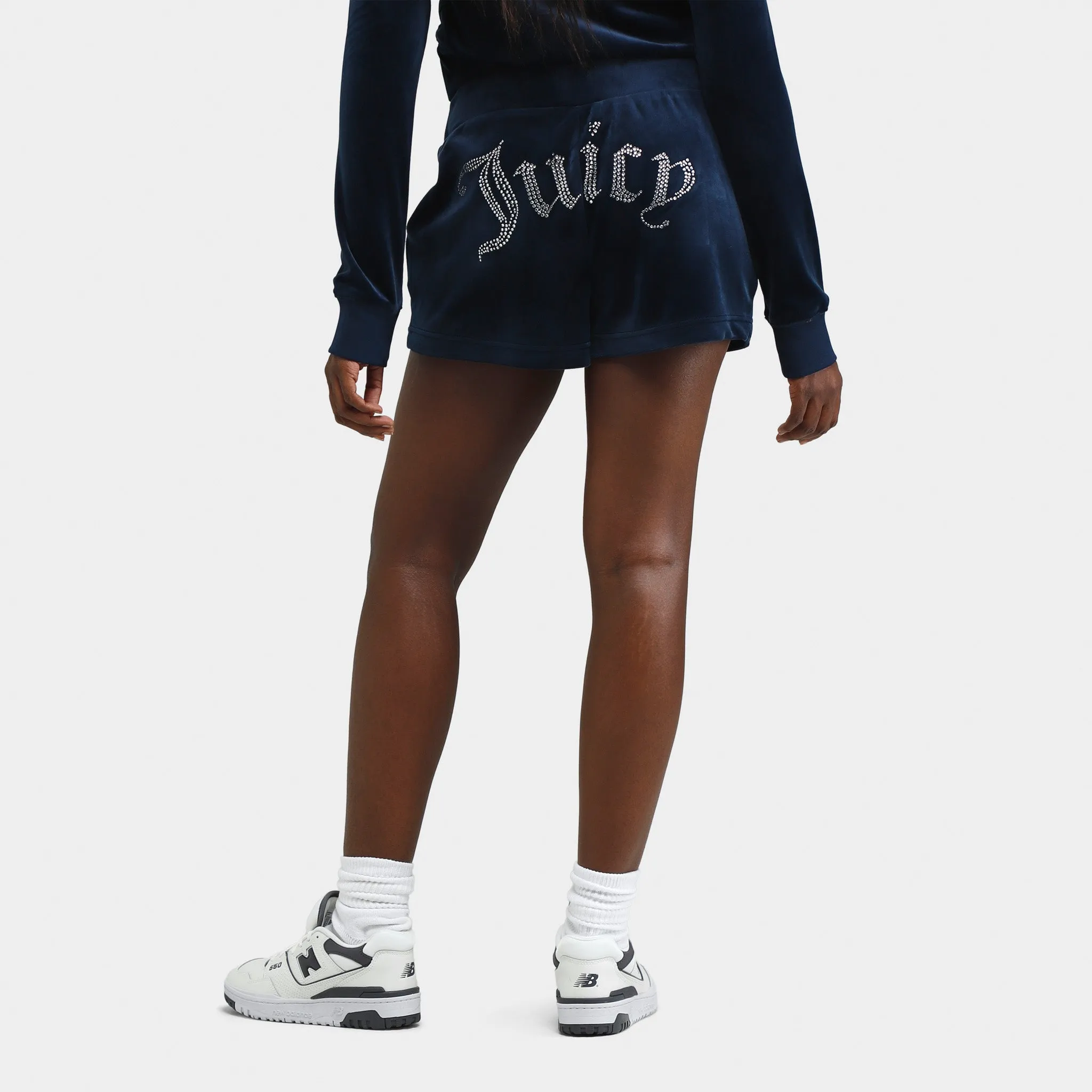 Juicy Couture Women's Velour Juicy Shorts / Regal Blue