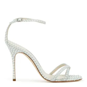 Manolo Blahnik Paloma 105 lilac degrade snake sandals