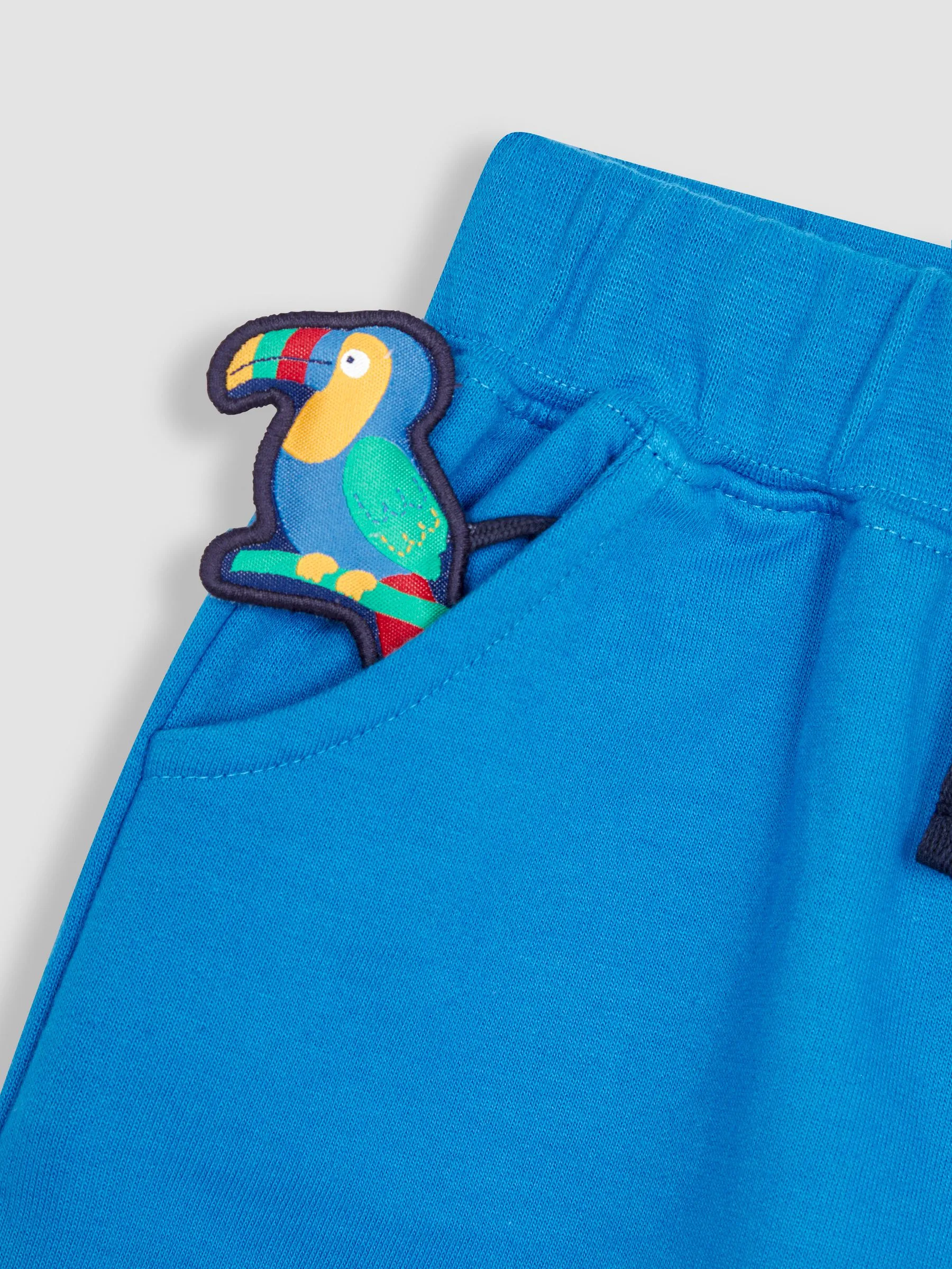Orange Tropical Bird Printed T-Shirt & Shorts Set