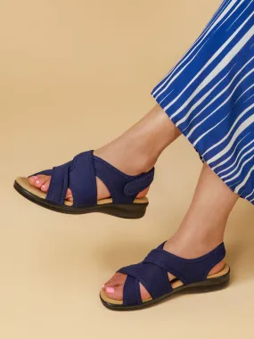 Pavers Navy Blue Pavers Touch Fasten Casual Sandals