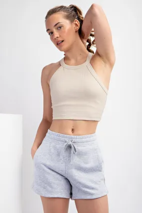 PREORDER Brant Drawstring Waist Shorts (Heather Grey)