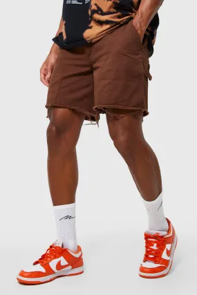 Regular Fit Twill Worker Shorts | boohooMAN UK