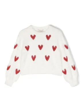 Ropa para nias - Jersey con corazón bordado TWINSET