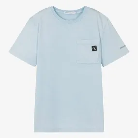 Teen Boys Blue Cotton T-Shirt
